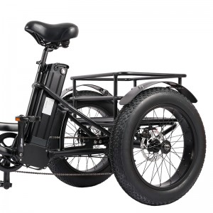 elektromos kerékpár 3 kerekű tricikli kosárral rakományszállításhoz