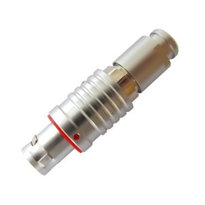 INT-TEG B series IP54 Metal Push Pull Straight Plug Brass Power Connector with A nut for Fitting Bend Relief