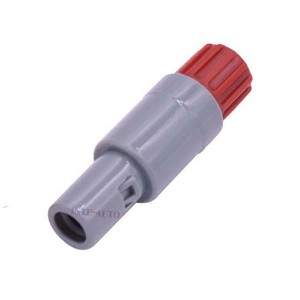 INT-P-TAG Red Push Pull Plastic ceanglaiche Straight Plug