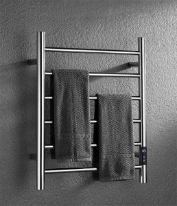 Compact Design Bathroom Use Electric Towel Warmer Rack 4 bar with round tube Wall Mounted