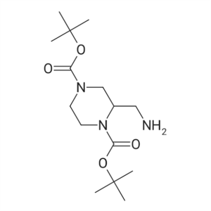 1,4-di-tert-butyl 2-(aminomethyl)piperazine-1,4-dicarboxylate CAS:1256815-07-2