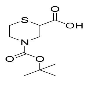4-(tert-butoxycarbonyl)thiomorpholine-2-carboxylic acid CAS:134676-67-8