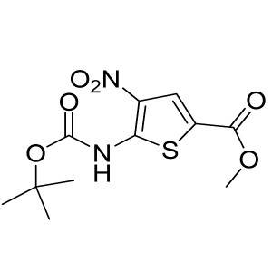 methyl 5-(tert-butoxycarbonyl)-4-nitrothiophene-2-carboxylate CAS:1351238-59-9