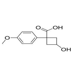 3-hydroxy-1-(4-methoxyphenyl)cyclobutanecarboxylic acid CAS:1353636-86-8