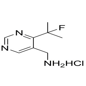 (4-(2-fluoropropan-2-yl)pyrimidin-5-yl)methanamine hydrochloride CAS:1427195-20-7