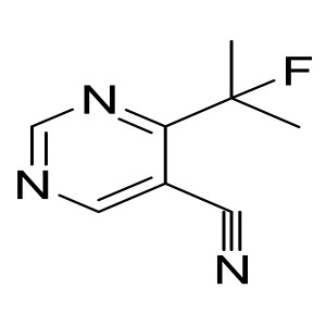 4-(2-fluoropropan-2-yl)pyrimidine-5-carbonitrile CAS:1427195-26-3