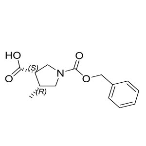 (3S,4R)-1-(benzyloxycarbonyl)-4-methylpyrrolidine-3-carboxylic acid CAS:1428243-71-3
