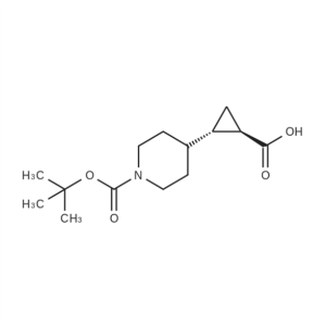 trans-2-(1-(tert-butoxycarbonyl)piperidin-4-yl)cyclopropane-1-carboxylic acid CAS:183808-09-5
