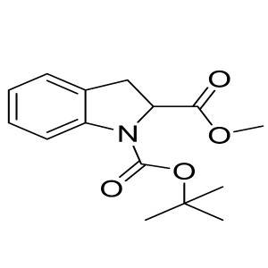1-tert-butyl 2-methyl indoline-1,2-dicarboxylate CAS:186704-03-0