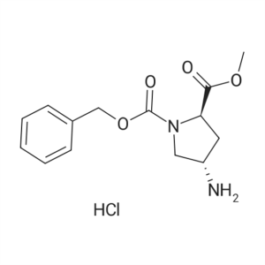 (2R,4S)-1-Benzyl 2-methyl 4-aminopyrrolidine-1,2-dicarboxylate hydrochloride CAS:489446-77-7