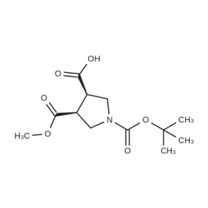 cis-1-(tert-Butoxycarbonyl)-4-(methoxycarbonyl)pyrrolidine-3-carboxylic acid CAS:503165-93-3