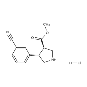 trans-Methyl 4-(4-cyanophenyl)pyrrolidine-3-carboxylate hydrochloride
