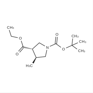 (3S,4S)-1-tert-Butyl 3-ethyl 4-methylpyrrolidine-1,3-dicarboxylate CAS:1434126-87-0