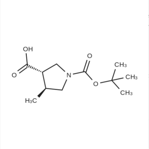 (3S,4S)-1-[(tert-Butoxy)carbonyl]-4-methylpyrrolidine-3-carboxylic acid CAS:1393524-21-4
