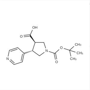 trans-1-(tert-Butoxycarbonyl)-4-(pyridin-4-yl)pyrrolidine-3-carboxylic acid CAS:1255935-12-6