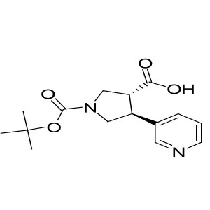 trans-1-(tert-Butoxycarbonyl)-4-(pyridin-3-yl)pyrrolidine-3-carboxylic acid CAS:1212132-10-9