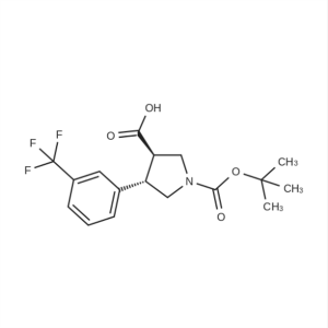 trans-1-(tert-Butoxycarbonyl)-4-(3-(trifluoromethyl)phenyl)pyrrolidine-3-carboxylicacid CAS:169248-97-9