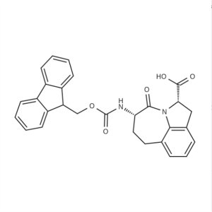 (2S,5S)-5-((((9H-Fluoren-9-yl)methoxy)carbonyl)amino)-4-oxo-1,2,4,5,6,7-hexahydroazepino[3,2,1-hi]indole-2-carboxylic acid CAS:204326-24-9