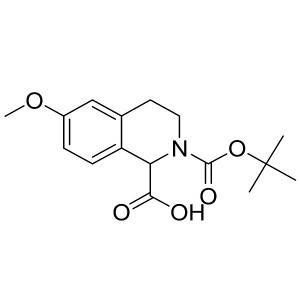 2-(tert-butoxycarbonyl)-6-methoxy-1,2,3,4-tetrahydroisoquinoline-1-carboxylic acid CAS:499139-27-4