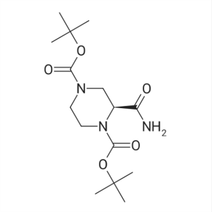 di-tert-butyl 2-carbamoylpiperazine-1,4-dicarboxylate CAS:927883-45-2