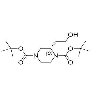 (S)-di-tert-butyl 2-(2-hydroxyethyl)piperazine-1,4-dicarboxylate CAS:660862-48-6