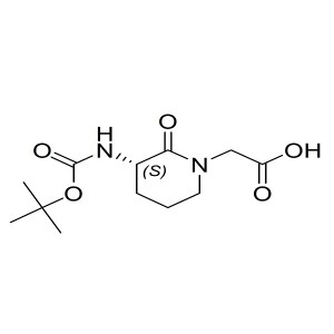 (S)-2-(3-(tert-butoxycarbonyl)-2-oxopiperidin-1-yl)acetic acid CAS:74411-97-5