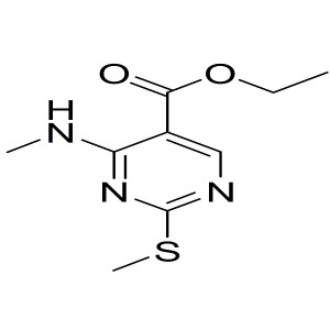 ethyl 4-(methylamino)-2-(methylthio)pyrimidine-5-carboxylate CAS:76360-82-2