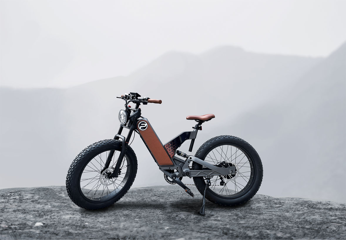 24*14 inch Fat-tire mountain / snow / beach all terrain electric bike
