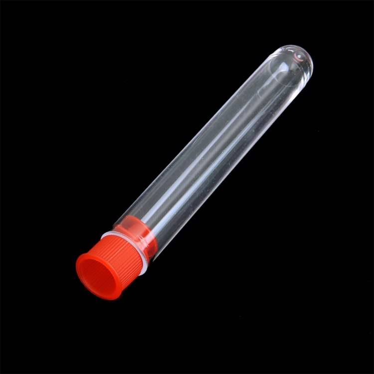 cheaper price high quality disposable PS laboratory test tube with screw cap