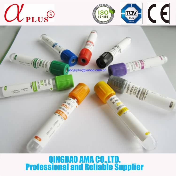 Low price PET or GLASS medical vacuum bd vacutainer blood collection tubes