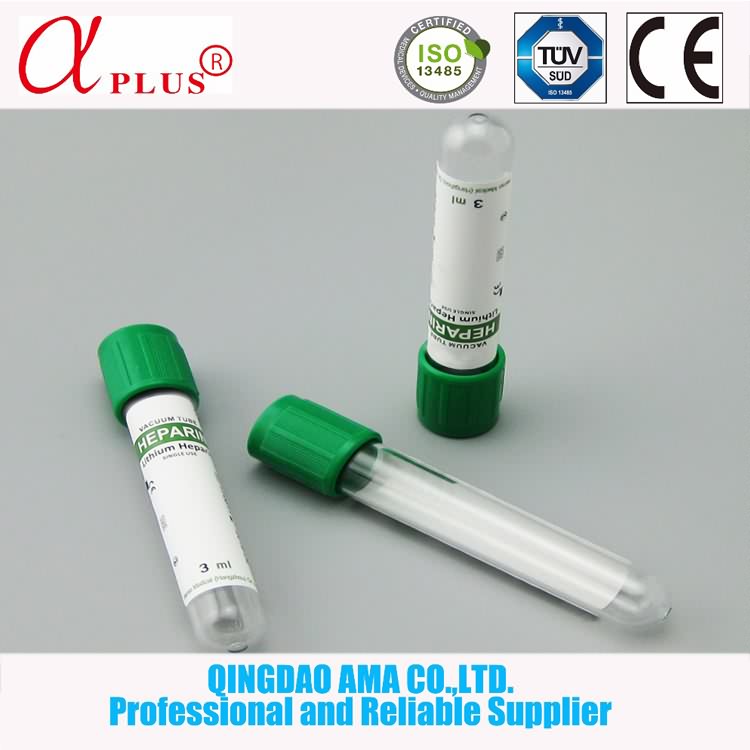 100% Original Factory Centrifuge Tube With Screw Cap - Low price medical PET vacuum bd vacutainer blood collection tubes with Heparin lithium additive – Ama