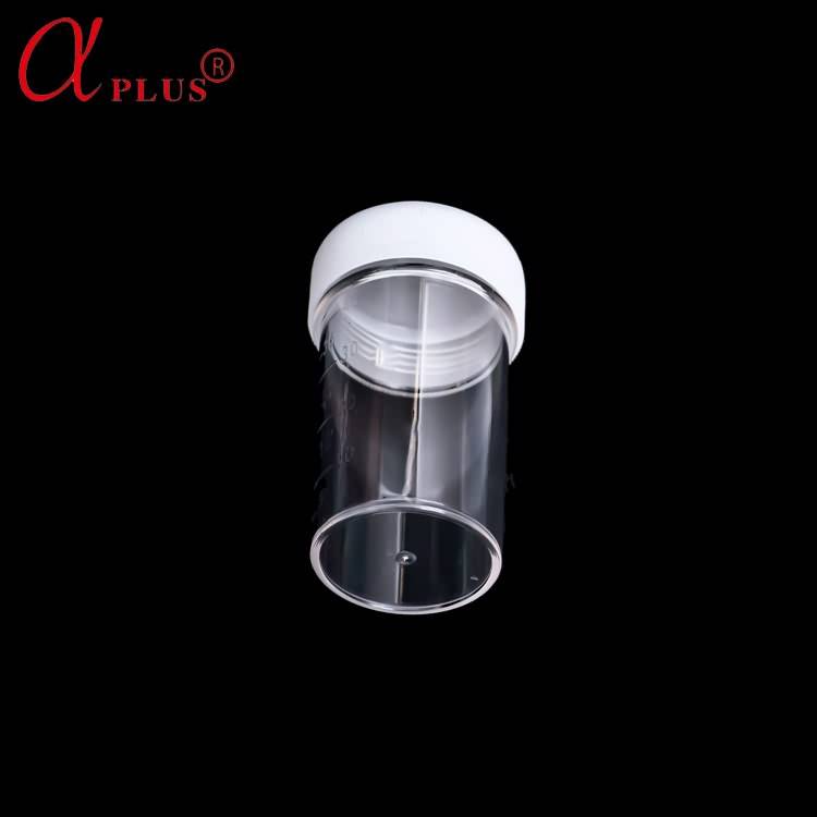 Stool sample collection disposable sterile cup with spoon and label