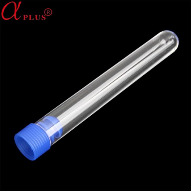 Lab disposable plastic sterile test tube with screw cap