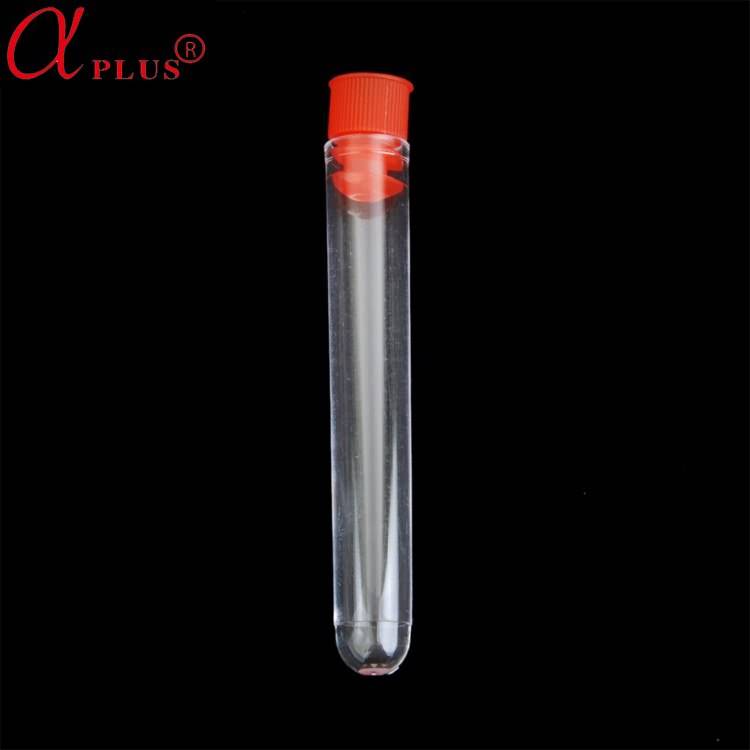 Hot reic soilleir plastaig 12 × 75 test tube