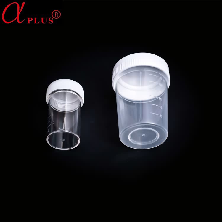 Low Price plastike Medical 40 60 120ml urinës Mostra Container