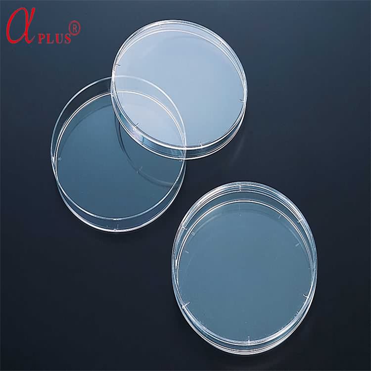 90 mm alta kvalito laboratorio desechable sterila plasto Petri