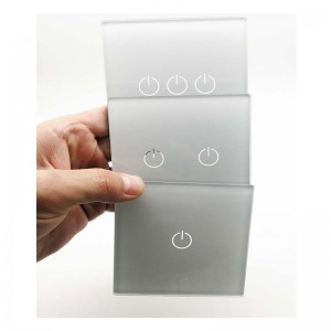 Silk Screen Printing 2mm 3mm Tempered Wall Switch Touch Glass Panel