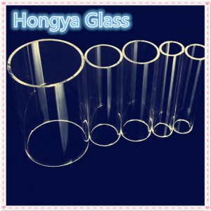 100-400mm OD large size clear durable borosilicate glass tube