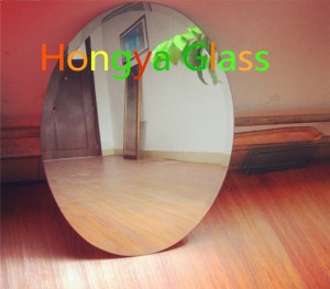 4mm 5mm 6mm clear float glass round aluminum mirror with polished edge