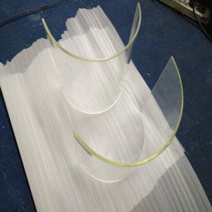 Heat resistant curved borosilicate glass tube half cylinder tube glass