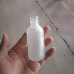30ml clear frosted round glass perfume atomizer toner fine mist spray bottle