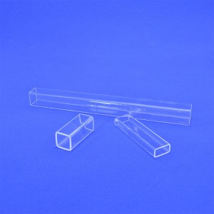 China factory all size fused silica transparent clear square quartz glass tube with fast delivery