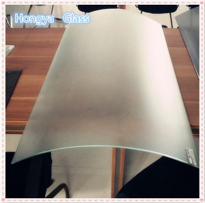 3mm 4mm Frosted curved tempered glass