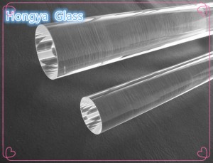 Clear round borosilicate glass rod