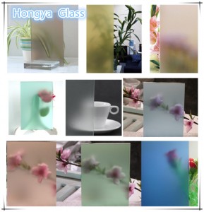 frosted glass manufacturers 6mm clear acid etched glass