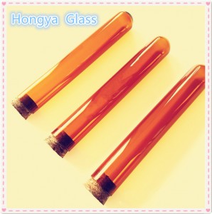 borosilicate amber glass test tube with cork for light avoidance