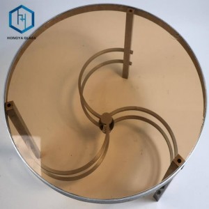 8mm Tempered Bronze Tinted Float Glass Round Table Top