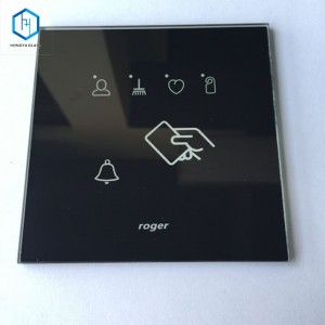 3mm Silkscreen Ceramic Printing Tempered Glass for Remote Control Door