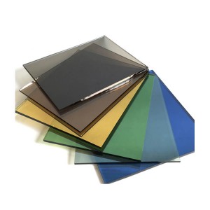 Tempered Dark Blue Bronze Euro Grey Tinted reflective glass for building windows
