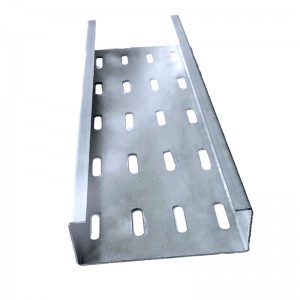 Galvanized steel Ventilated supporting system cable transport system Perforated cable tray